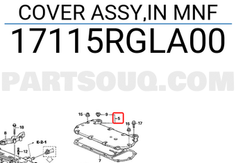 Honda 17115RGLA00 COVER ASSY,IN MNF