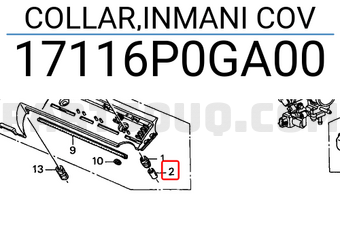 Honda 17116P0GA00 COLLAR,INMANI COV