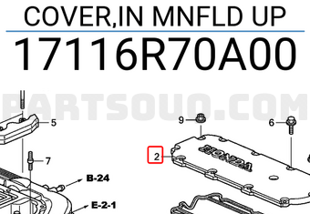Honda 17116R70A00 COVER,IN MNFLD UP