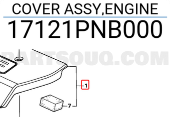 Honda 17121PNB000 COVER ASSY,ENGINE