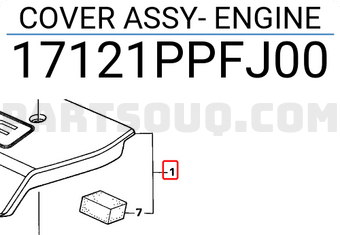 Honda 17121PPFJ00 COVER ASSY- ENGINE