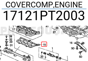 Honda 17121PT2003 COVERCOMP,ENGINE