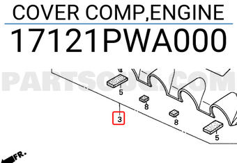 Honda 17121PWA000 COVER COMP,ENGINE