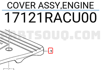Honda 17121RACU00 COVER ASSY,ENGINE