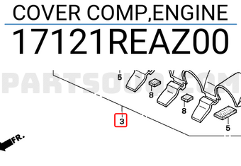 Honda 17121REAZ00 COVER COMP,ENGINE