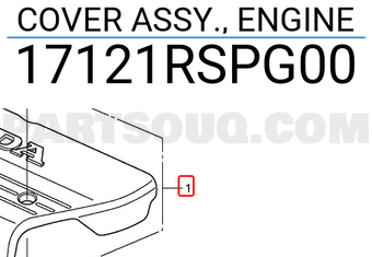 Honda 17121RSPG00 COVER ASSY., ENGINE