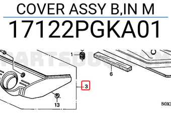 Honda 17122PGKA01 COVER ASSY B,IN M