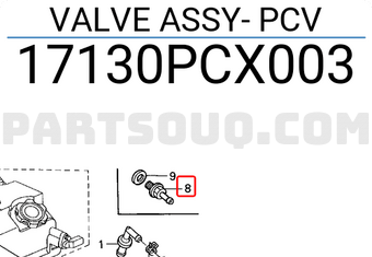 Honda 17130PCX003 VALVE ASSY- PCV