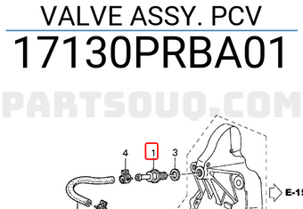 Honda 17130PRBA01 VALVE ASSY. PCV