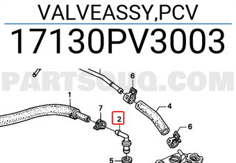 Honda 17130PV3003 VALVEASSY,PCV