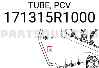 Honda 171315R1000 TUBE, PCV