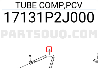 Honda 17131P2J000 TUBE COMP,PCV
