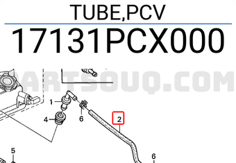 Honda 17131PCX000 TUBE,PCV