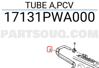 Honda 17131PWA000 TUBE A,PCV