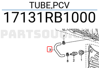 Honda 17131RB1000 TUBE,PCV