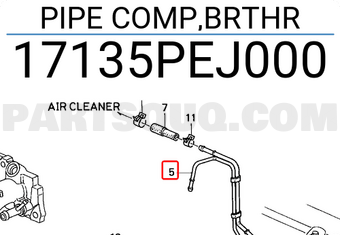 Honda 17135PEJ000 PIPE COMP,BRTHR