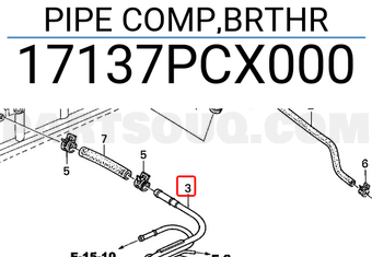 Honda 17137PCX000 PIPE COMP,BRTHR