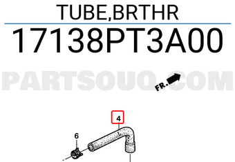 Honda 17138PT3A00 TUBE,BRTHR