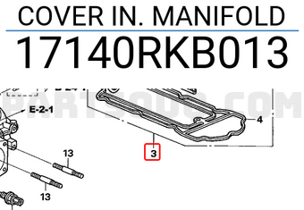 Honda 17140RKB013 COVER IN. MANIFOLD
