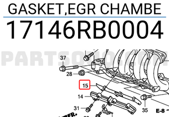 Honda 17146RB0004 GASKET,EGR CHAMBE