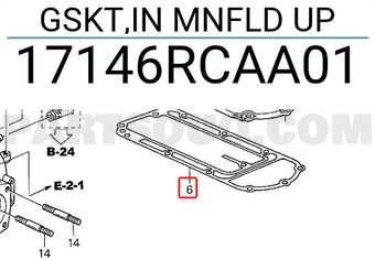 Honda 17146RCAA01 GSKT,IN MNFLD UP