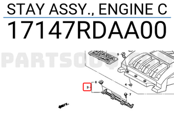 Honda 17147RDAA00 STAY ASSY., ENGINE C