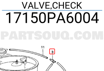 Honda 17150PA6004 VALVE,CHECK