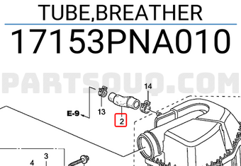 Honda 17153PNA010 TUBE,BREATHER