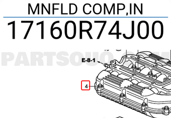 Honda 17160R74J00 MNFLD COMP,IN