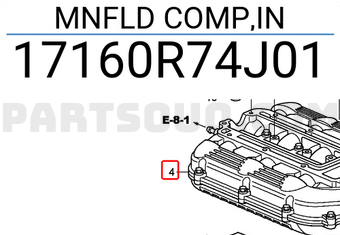 Honda 17160R74J01 MNFLD COMP,IN