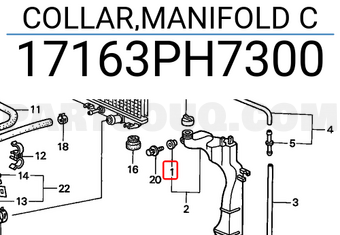 Honda 17163PH7300 COLLAR,MANIFOLD C