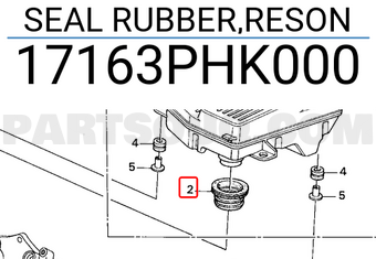 Honda 17163PHK000 SEAL RUBBER,RESON