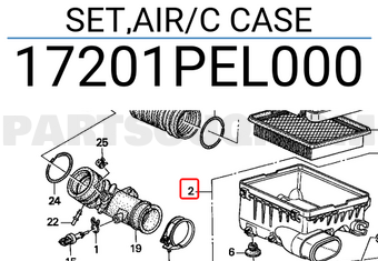Honda 17201PEL000 SET,AIR/C CASE