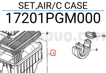 Honda 17201PGM000 SET,AIR/C CASE