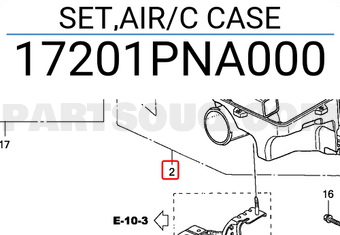 Honda 17201PNA000 SET,AIR/C CASE