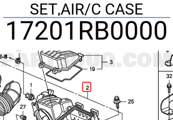 Honda 17201RB0000 SET,AIR/C CASE