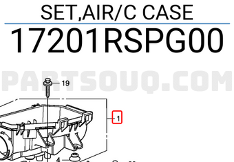 Honda 17201RSPG00 SET,AIR/C CASE