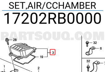 Honda 17202RB0000 SET,AIR/CCHAMBER