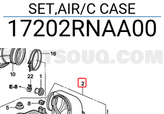Honda 17202RNAA00 SET,AIR/C CASE