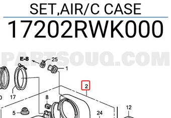 Honda 17202RWK000 SET,AIR/C CASE