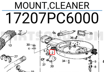 Honda 17207PC6000 MOUNT,CLEANER