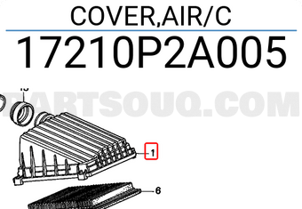 Honda 17210P2A005 COVER,AIR/C