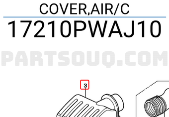 Honda 17210PWAJ10 COVER,AIR/C
