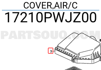 Honda 17210PWJZ00 COVER,AIR/C