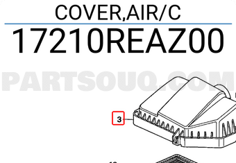 Honda 17210REAZ00 COVER,AIR/C