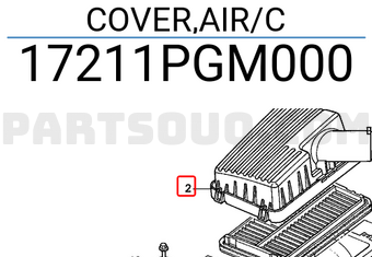 Honda 17211PGM000 COVER,AIR/C