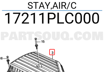 Honda 17211PLC000 STAY,AIR/C