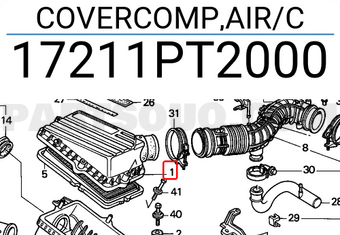 Honda 17211PT2000 COVERCOMP,AIR/C