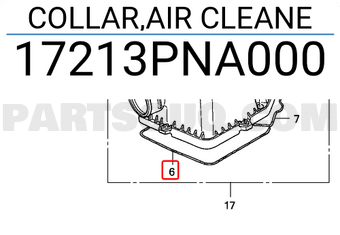 Honda 17213PNA000 COLLAR,AIR CLEANE