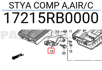 Honda 17215RB0000 STYA COMP A,AIR/C